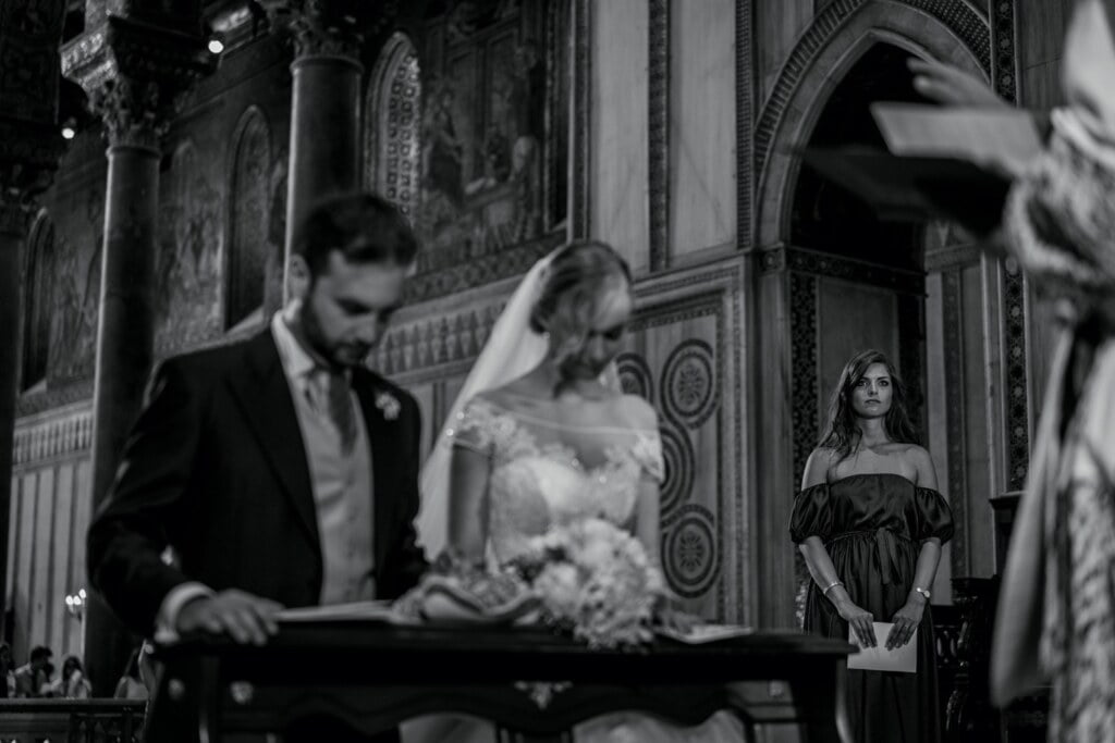 Preghiera in elegante matrimonio a Palermo da Bruxelles