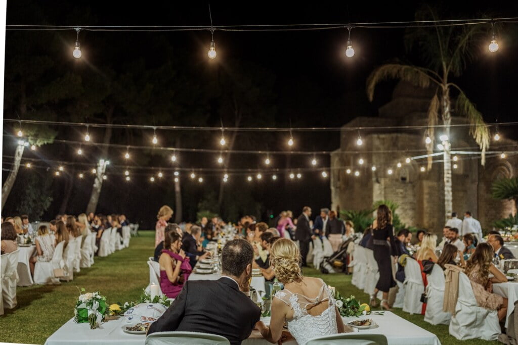 Party in elegant destination wedding in Sicily